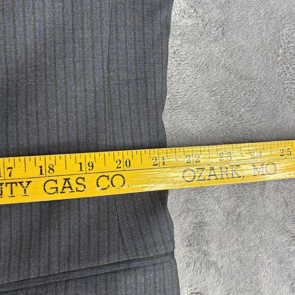 Caravelli Suit Jacket Mens 44 Long Grey Harry C 2B Slim Fit Pinstripe Blazer - Picture 13 of 15